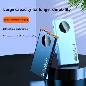 Lenovo NEW 50000mAh High Capacity Power Bank 120W Fast Charging Powerbank Portable Battery Charger For iPhone Samsung Huawei