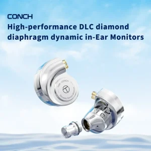 TRN Conch Earphone High-Performance DLC Diamond Diaphragm Dynamic in-Ear Monitors Interchangeable Tuning Nozzle Filters Hot Sale