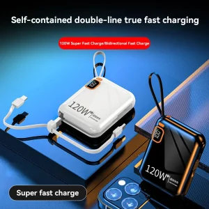 Xiaomi PD120W Power Bank 50000mah Type C Lightning Cable Detachable Two-way Fast Charger Portable Powerbank For Iphone Samsung