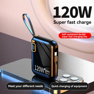 Xiaomi 120W 50000mAh Portable Power Bank High Capacity Cable Two-way Fast Charging Mini Powerbank for iPhone Samsung ﻿New